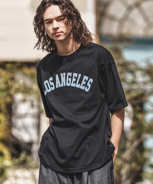 CAMBIO（カンビオ）の「mt9728- プリントTビッグ_Losangeles Tシャツ（Tシャツ/カットソー・メンズ・ブルー系その他/ホワイト/ブラック・S/M/L/XL）」の4枚目の写真