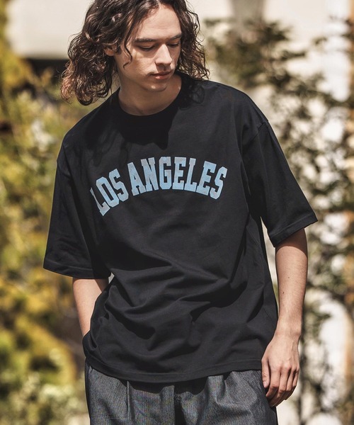 CAMBIO（カンビオ）の「mt9728- プリントTビッグ_Losangeles Tシャツ（Tシャツ/カットソー・メンズ・ブルー系その他/ホワイト/ブラック・S/M/L/XL）」の5枚目の写真