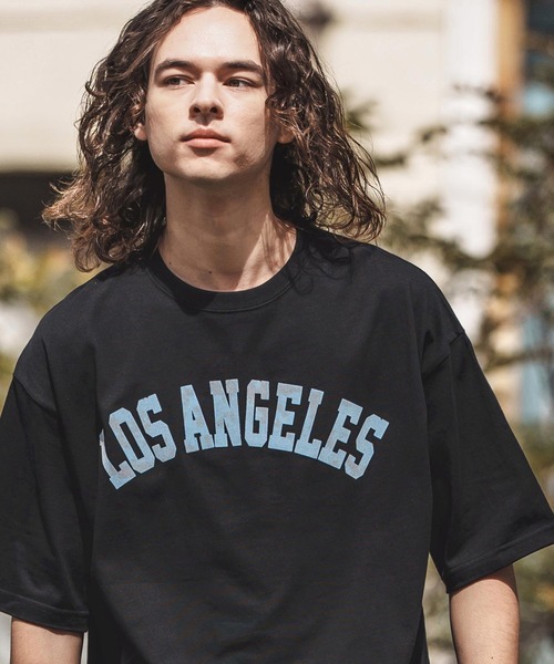 CAMBIO（カンビオ）の「mt9728- プリントTビッグ_Losangeles Tシャツ（Tシャツ/カットソー・メンズ・ブルー系その他/ホワイト/ブラック・S/M/L/XL）」の6枚目の写真