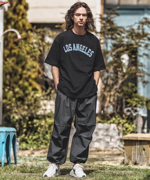 CAMBIO（カンビオ）の「mt9728- プリントTビッグ_Losangeles Tシャツ（Tシャツ/カットソー・メンズ・ブルー系その他/ホワイト/ブラック・S/M/L/XL）」の7枚目の写真
