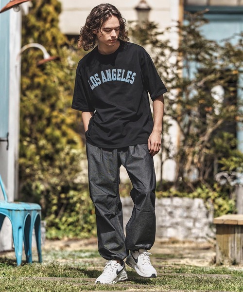 CAMBIO（カンビオ）の「mt9728- プリントTビッグ_Losangeles Tシャツ（Tシャツ/カットソー・メンズ・ブルー系その他/ホワイト/ブラック・S/M/L/XL）」の8枚目の写真