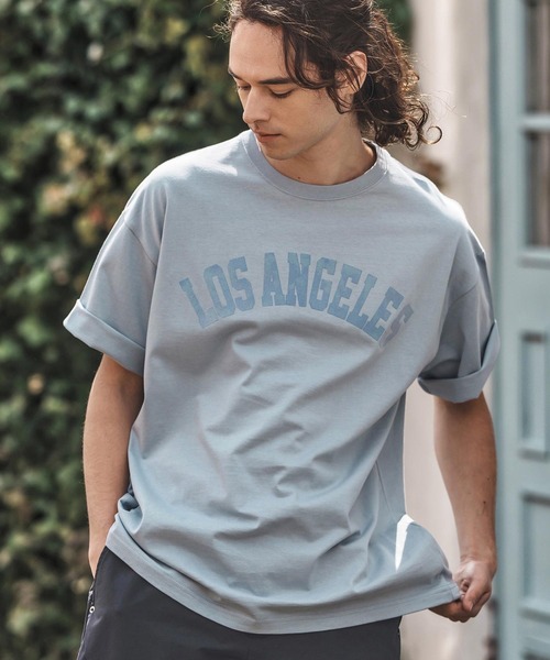 CAMBIO（カンビオ）の「mt9728- プリントTビッグ_Losangeles Tシャツ（Tシャツ/カットソー・メンズ・ブルー系その他/ホワイト/ブラック・S/M/L/XL）」の9枚目の写真
