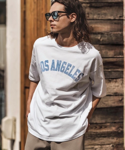 CAMBIO（カンビオ）の「mt9728- プリントTビッグ_Losangeles Tシャツ（Tシャツ/カットソー・メンズ・ブルー系その他/ホワイト/ブラック・S/M/L/XL）」の15枚目の写真