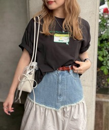 DOUBLE NAME | Set up my computer BACK刺しゅうTEE(Tシャツ/カットソー)
