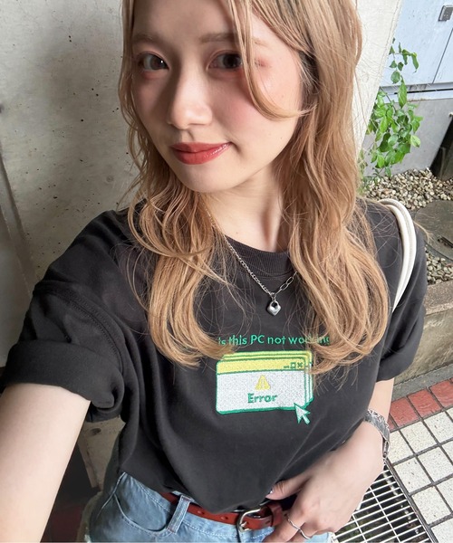 Set up my computer BACK刺しゅうTEE（Tシャツ/カットソー