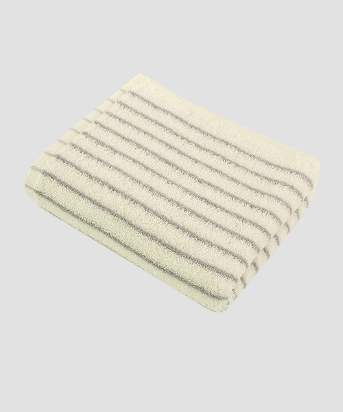 IRADOWL（アイラドール）の「【アイラドール room】ベーシックストライプ柄フェイスタオル（タオル・レディース・ホワイト/グレー・FREE）」の2枚目の写真