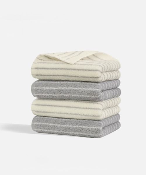 IRADOWL（アイラドール）の「【アイラドール room】ベーシックストライプ柄フェイスタオル（タオル・レディース・ホワイト/グレー・FREE）」の7枚目の写真