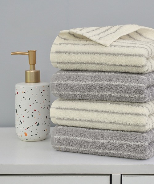 IRADOWL（アイラドール）の「【アイラドール room】ベーシックストライプ柄フェイスタオル（タオル・レディース・ホワイト/グレー・FREE）」の8枚目の写真