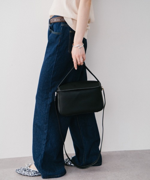 DRWCYS（ドロシーズ）の「２WAYボックスバッグ（ショルダーバッグ・レディース・キャメル/ブラック・FREE）」の8枚目の写真