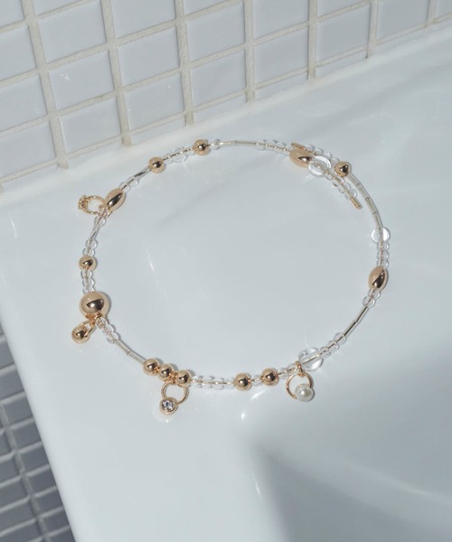 GOLDY（ゴールディ）の「【GOLDY】マルチ ビーズ ネックカフ 3240504（チョーカー・レディース・マルチ/シルバー系1/ゴールド/ブラック/ブラウン・FREE）」の4枚目の写真