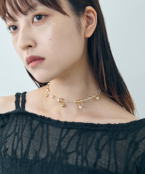 GOLDY（ゴールディ）の「【GOLDY】マルチ ビーズ ネックカフ 3240504（チョーカー・レディース・マルチ/シルバー系1/ゴールド/ブラック/ブラウン・FREE）」の8枚目の写真