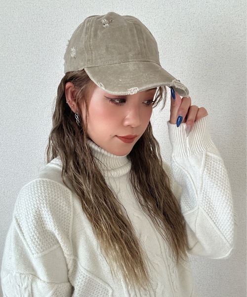 Burner（バーナー）の「【OKUOKU　0909】ダメージキャップ oku-bosi-g5-11（キャップ・メンズ・ブラック系その他/グレー系その他/ベージュ系その他2/グリーン系その他2/ブルー系その他3/ブルー系その他4/イエロー系その他2/ピンク系その他2/レッド系その他2/レッド系その他/ピンク系その他/ブルー系その他2/ブラック系その他2/ブラウン系その他/グレー系その他2・FREE）」の6枚目の写真