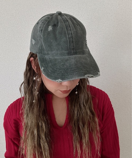 Burner（バーナー）の「【OKUOKU　0909】ダメージキャップ oku-bosi-g5-11（キャップ・メンズ・ブラック系その他/グレー系その他/ベージュ系その他2/グリーン系その他2/ブルー系その他3/ブルー系その他4/イエロー系その他2/ピンク系その他2/レッド系その他2/レッド系その他/ピンク系その他/ブルー系その他2/ブラック系その他2/ブラウン系その他/グレー系その他2・FREE）」の7枚目の写真