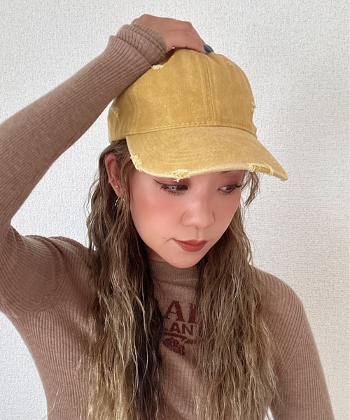 Burner（バーナー）の「【OKUOKU　0909】ダメージキャップ oku-bosi-g5-11（キャップ・メンズ・ブラック系その他/グレー系その他/ベージュ系その他2/グリーン系その他2/ブルー系その他3/ブルー系その他4/イエロー系その他2/ピンク系その他2/レッド系その他2/レッド系その他/ピンク系その他/ブルー系その他2/ブラック系その他2/ブラウン系その他/グレー系その他2・FREE）」の11枚目の写真