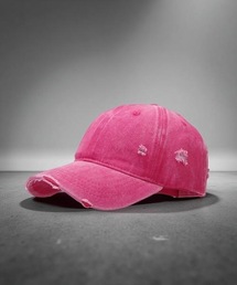 ビーズ装飾付きピンクデニムキャップ デニム」に該当するキャップ（ピンク/桃色系）ファッション通販