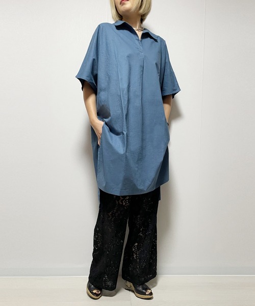 Fizz(フィズ)の「【Fizz/フィズ】 ドルマンスキッパーシャツ(シャツ/ブラウス・レディース・ライトカーキ/チャコール/グレイッシュベージュ/ブルー・M)」の1枚目の写真