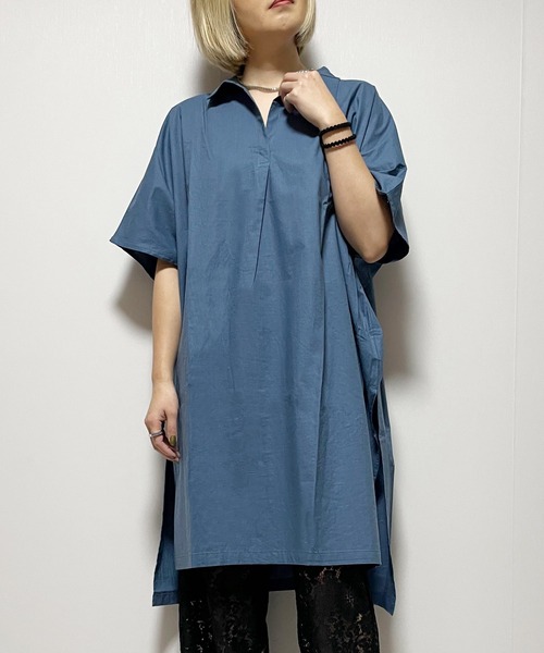 Fizz(フィズ)の「【Fizz/フィズ】 ドルマンスキッパーシャツ(シャツ/ブラウス・レディース・ライトカーキ/チャコール/グレイッシュベージュ/ブルー・M)」の13枚目の写真