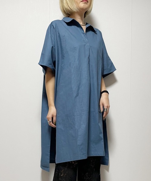 Fizz(フィズ)の「【Fizz/フィズ】 ドルマンスキッパーシャツ(シャツ/ブラウス・レディース・ライトカーキ/チャコール/グレイッシュベージュ/ブルー・M)」の14枚目の写真