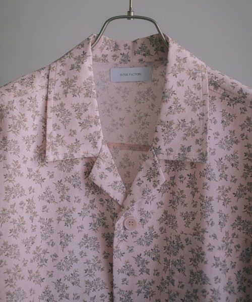 2/9号室（かおこ&ひろと） - Open collar shirt（small floral