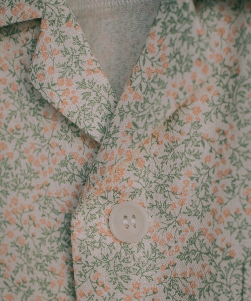 2/9号室（かおこ&ひろと） - Open collar shirt（small floral