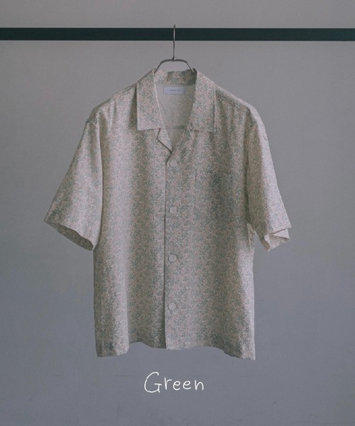 2/9号室　かおこ&ひろと　オープンカラーシャツ 2/9号室（かおこ&ひろと） - Open collar shirt（small floral
