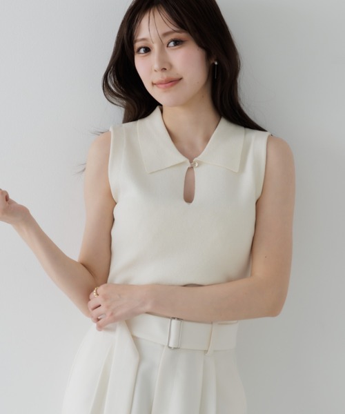 SENEE（セニー）の「summer knit tank（サマーニットタンク）（Tシャツ