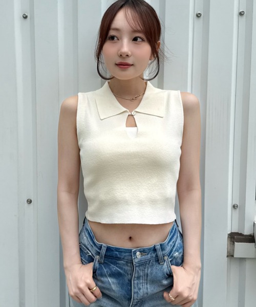 summer knit tank（サマーニットタンク）（Tシャツ/カットソー