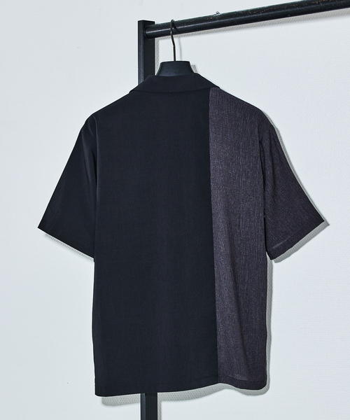 5351 POUR LES HOMMES（ゴーサンゴーイチプールオム）の「カラーブロック 半袖シャツ（シャツ/ブラウス・メンズ・ブルー/ブラック/カーキ・50/48/46/44）」の5枚目の写真