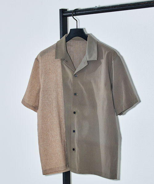 5351 POUR LES HOMMES（ゴーサンゴーイチプールオム）の「カラーブロック 半袖シャツ（シャツ/ブラウス・メンズ・ブルー/ブラック/カーキ・50/48/46/44）」の11枚目の写真