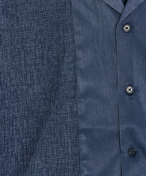 5351 POUR LES HOMMES（ゴーサンゴーイチプールオム）の「カラーブロック 半袖シャツ（シャツ/ブラウス・メンズ・ブルー/ブラック/カーキ・50/48/46/44）」の12枚目の写真