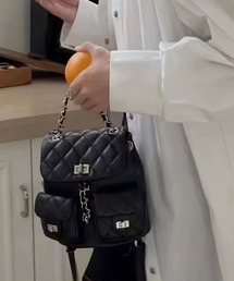 ammy.（エイミードット）の「【 ammy. / エイミードット 】 キルティング チェーン ミニ リュック（バックパック/リュック）」