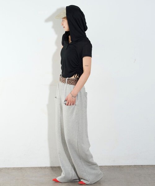 WHO'S WHO gallery(フーズフーギャラリー)の「【新色レース】シアー/レース ヘンリー半袖パーカー(Tシャツ/カットソー・レディース・ブラック/オフホワイト/グレー/ホワイト/ブラック系その他・FREE)」の17枚目の写真