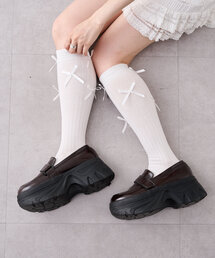 w closet（ダブルクローゼット）の「リボンハイソックス（ソックス/靴下）」