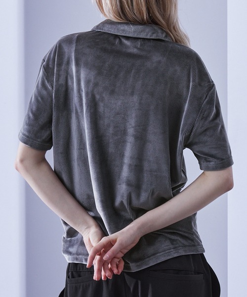 Loose/ルース（ルース）の「ベロアコーデュロイ ドレープサマーポロシャツ（ポロシャツ・メンズ・ダークブルー/ダークグレー/ブラック・L/M/S）」の10枚目の写真