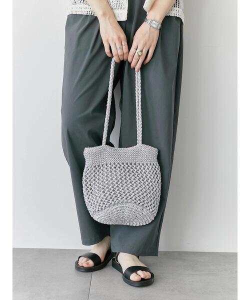 Samansa Mos2 blue（サマンサモスモスブルー）の「メタリックメッシュバッグ（ハンドバッグ・レディース・ブラック/シルバー/ブルー・F）」の9枚目の写真