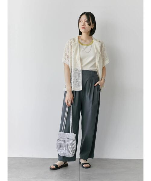 Samansa Mos2 blue（サマンサモスモスブルー）の「メタリックメッシュバッグ（ハンドバッグ・レディース・ブラック/シルバー/ブルー・F）」の10枚目の写真