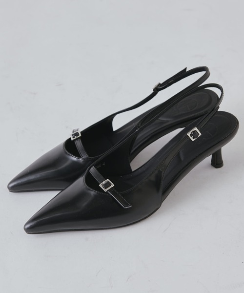 Lui's（ルイス）の「スリングバックストラップミュール（パンプス・レディース・ブラック/シルバー・23.5/24.5）」の3枚目の写真