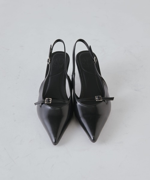 Lui's（ルイス）の「スリングバックストラップミュール（パンプス・レディース・ブラック/シルバー・23.5/24.5）」の4枚目の写真