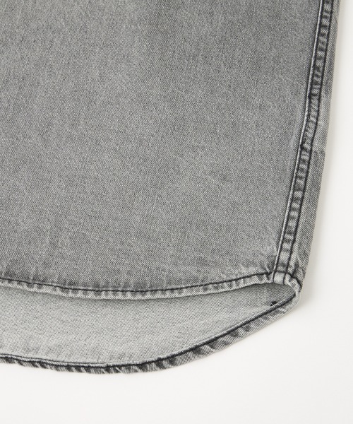 FACE LABEL LIGHT DENIM S/S SHIRT（シャツ/ブラウス）｜X-girl