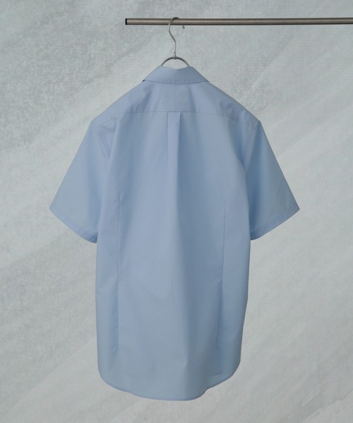 NANO universe(ナノユニバース)の「「N shirt」 速乾 ホリゾンタルカラーシャツ半袖(シャツ/ブラウス・メンズ・ブルーグレー/ライトブルー/ホワイト・S/M/L)」の4枚目の写真