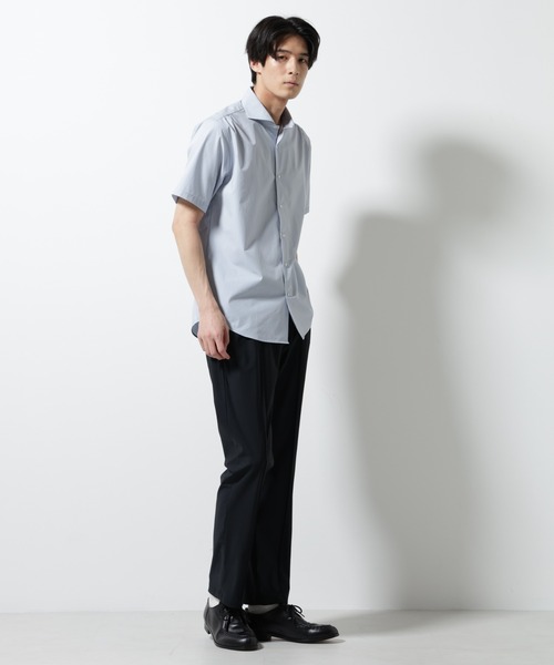 NANO universe(ナノユニバース)の「「N shirt」 速乾 ホリゾンタルカラーシャツ半袖(シャツ/ブラウス・メンズ・ブルーグレー/ライトブルー/ホワイト・S/M/L)」の22枚目の写真