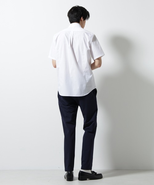 Black & White ブルー 半袖シャツ L ブラックレーベルクレストブリッジ