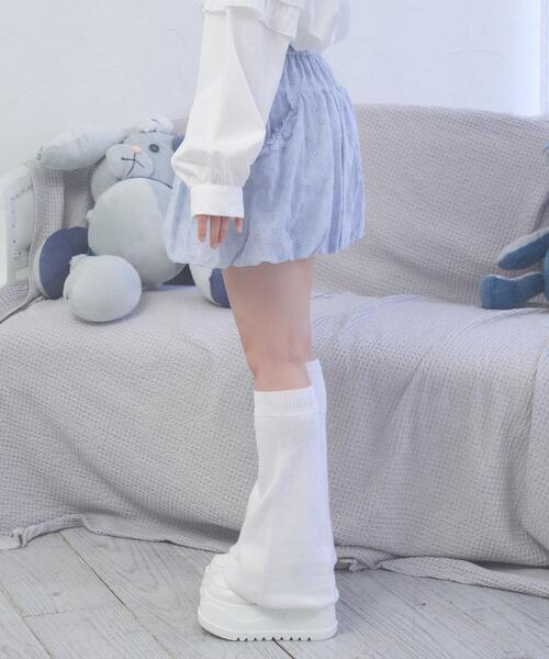 Whinny(ホワイニー)の「Whinny/くつろぎねこキック(レッグウォーマー・レディース・ブラック/ホワイト・FREE)」の10枚目の写真