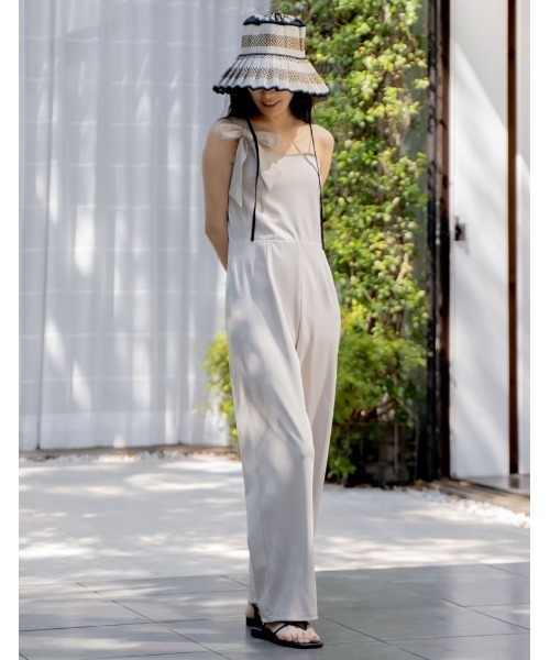 Re:EDIT（リエディ）の「[UVカット][接触冷感][速乾][水陸両用][DAILY SWIM][低身長/高身長サイズ有]ラッシュガードカップ付きアシンメトリーリボンオールインワン[返品交換不可]（水着・レディース・ブラウン/ブラック/グレイッシュベージュ・SHORT/MEDIUM/TALL/LARGE）」の12枚目の写真