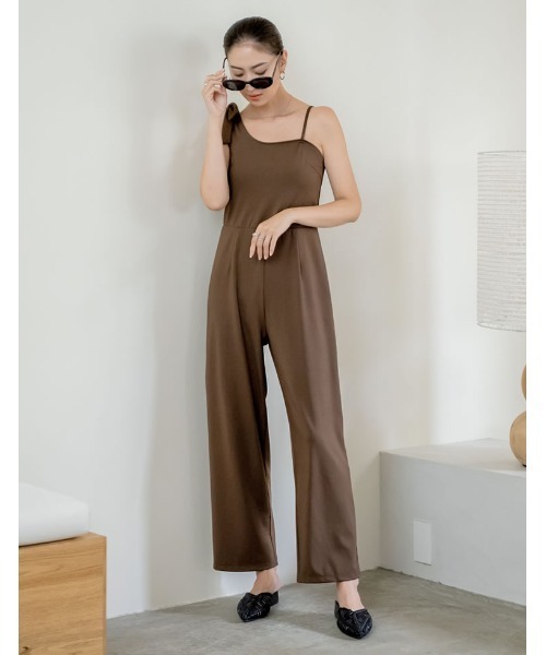 Re:EDIT（リエディ）の「[UVカット][接触冷感][速乾][水陸両用][DAILY SWIM][低身長/高身長サイズ有]ラッシュガードカップ付きアシンメトリーリボンオールインワン[返品交換不可]（水着・レディース・ブラウン/ブラック/グレイッシュベージュ・SHORT/MEDIUM/TALL/LARGE）」の13枚目の写真