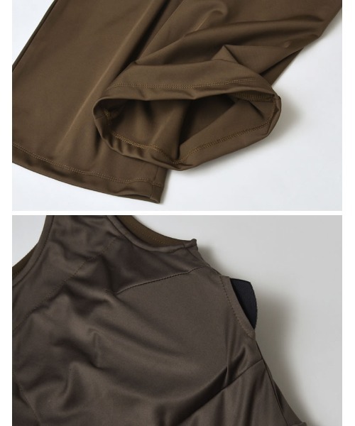 Re:EDIT（リエディ）の「[UVカット][接触冷感][速乾][水陸両用][DAILY SWIM][低身長/高身長サイズ有]ラッシュガードカップ付きアシンメトリーリボンオールインワン[返品交換不可]（水着・レディース・ブラウン/ブラック/グレイッシュベージュ・SHORT/MEDIUM/TALL/LARGE）」の20枚目の写真