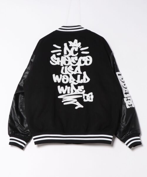 DC(ディーシー)の「DC/ディーシー 25 VARSITY JACKET スタジアムジャケット DJK254024(スタジャン・メンズ・ベージュ×ブラック/ブラック×ホワイト・L/M/XL)」の14枚目の写真