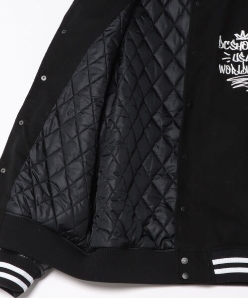 DC(ディーシー)の「DC/ディーシー 25 VARSITY JACKET スタジアムジャケット DJK254024(スタジャン・メンズ・ベージュ×ブラック/ブラック×ホワイト・L/M/XL)」の15枚目の写真