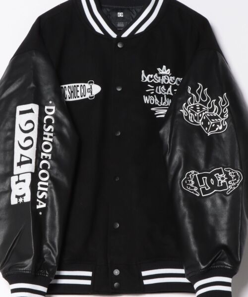 DC(ディーシー)の「DC/ディーシー 25 VARSITY JACKET スタジアムジャケット DJK254024(スタジャン・メンズ・ベージュ×ブラック/ブラック×ホワイト・L/M/XL)」の16枚目の写真