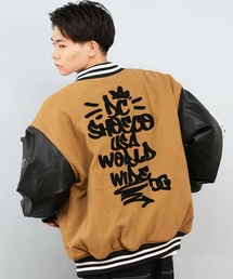 スタジャン 黒・ベージュ RODEO CROWNS WIDE BOWL | zipニットスタジャン (ブルゾン